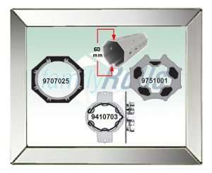 Σετ Ανταπτορες Somfy Φ45 σε Φ 60 mm Οκτάγωνο Αξωνα