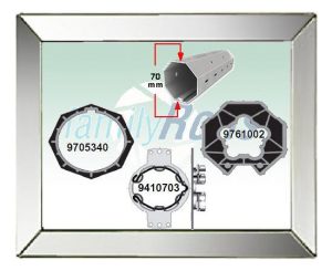 Σετ Αντάπτορες Somfy Φ60 σε Φ 70 mm Οκτάγωνο Αξονα