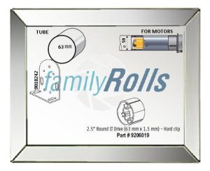 Σετ Ανταπτορες Somfy Φ59 σε Φ 63 mm Σωλήνα