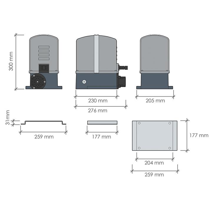 Mover 8 Set7 WiFi Μοτέρ συρόμενης πόρτας έως 800kg - Image 5